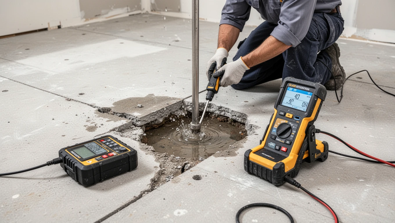 Slab Leak Detection